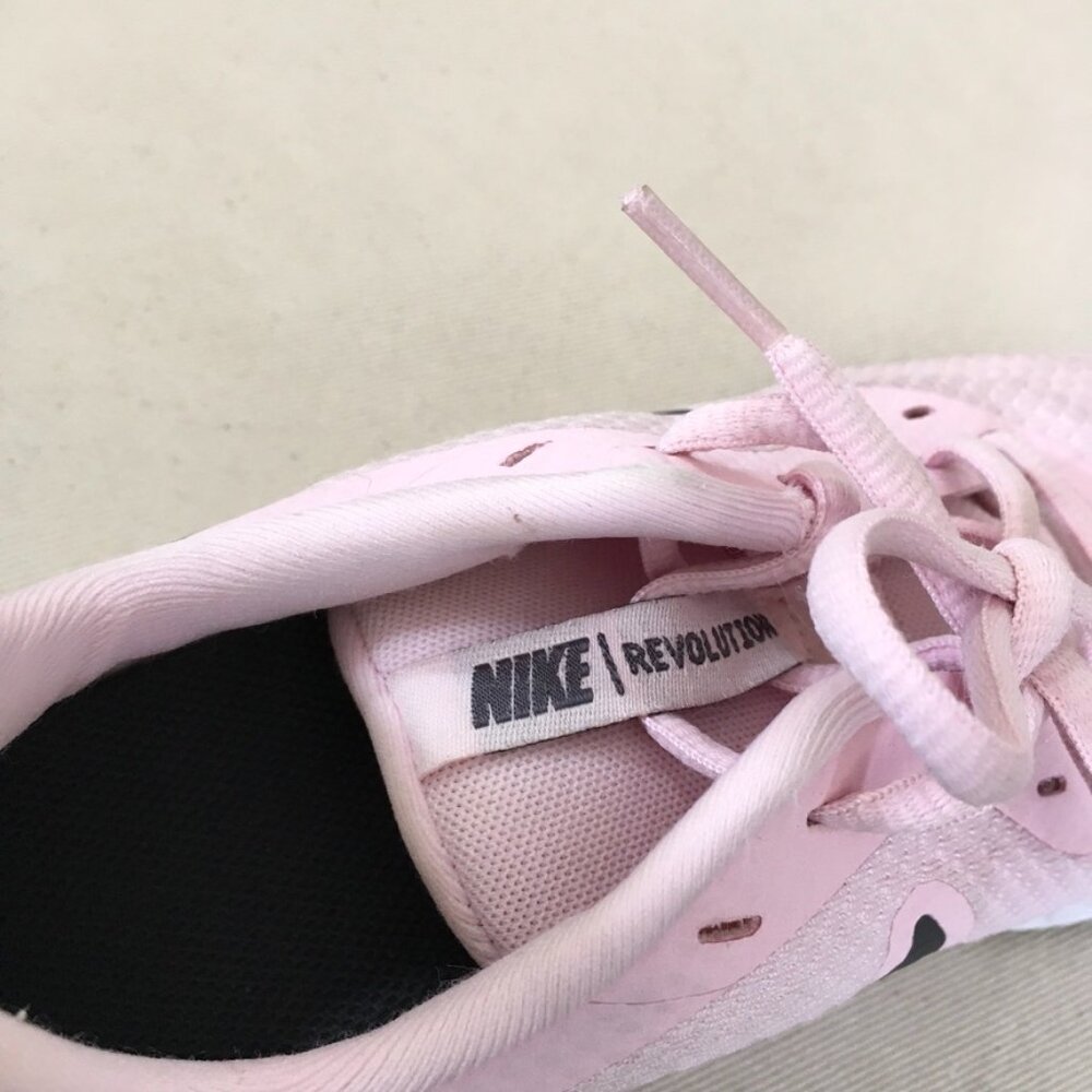 Nike Revolution Girls Pink/Gray Running Sneakers Sz 4Y - Picture 4 of 6